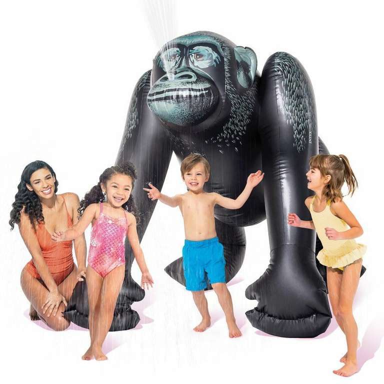 Intex Giant Gorilla Wassersprinkler, aufblasbar, mit Wasseranschluss, HxBxT: 185x170x170 cm [Mytoys]
