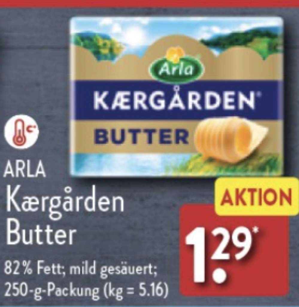 Arla Kaergarden | mydealz Butter Nord 250g Aldi