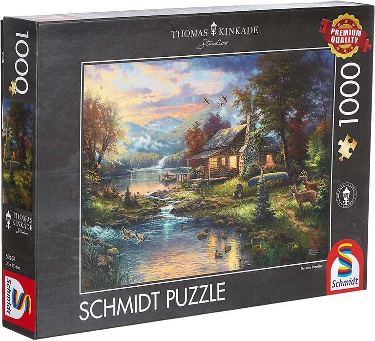 [Prime] Schmidt Spiele Puzzle 59467 - Thomas Kinkade, Im Naturparadies, 1.000 Teile Puzzle