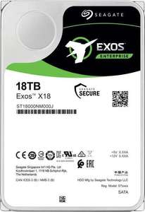 18TB Seagate Exos X X18 ST18000NM000J 7.200U/min 256MB 3.5" (8.9cm) SATA 6Gb/s