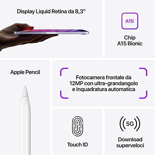 Apple iPad mini 5G 6.Gen (2021) 21,1 cm (8,3 Zoll) 64 GB violett