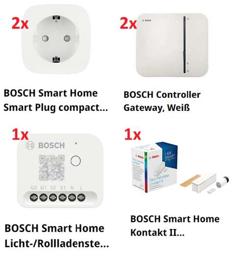 [Saturn APP] Bosch Smarthome Kombo Deal Zwischenstecker, Fensterkontakt, Licht-/Rolladensteuerung, Controller mit Coupon