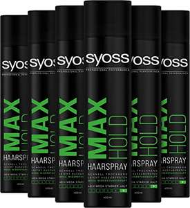 (Prime) 6x Syoss Haarspray MAX HOLD (6x 400ml) im Sparabo