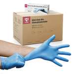 10 x 100 HARD Einweg Handschuhe Nitril Hybrid (Vinyl) Größe S oder L, Puderfrei, Latexfrei, Einmalhandschuhe Untersuchungshandschuhe Blau