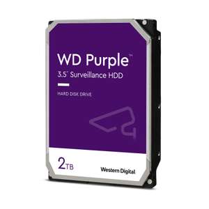 WD Purple 3.5" Surveillance HDD 2TB (Festplatte für den Dauerbetrieb, 5400rpm, 64MB Cache, CMR, 3J Garantie)
