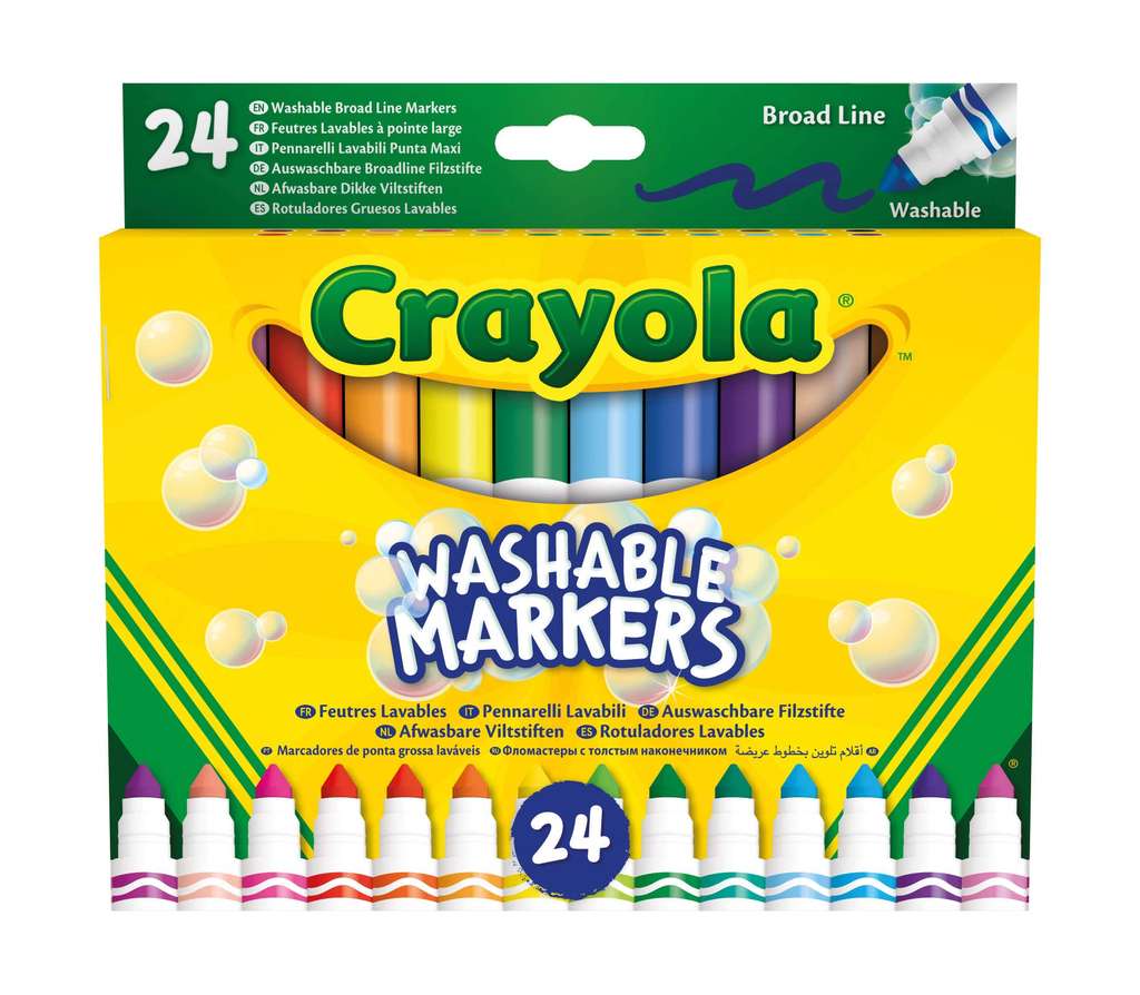 Crayola Filzstifte Set – 24 Auswaschbare Farben F Produktbild-Vorschau 7