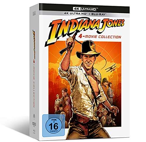 Indiana Jones 4-Movie Collection 4K Ultra HD Blu-ray Limited Digipack inkl. Bonus Blu-ray mit 7 Stunden Extras