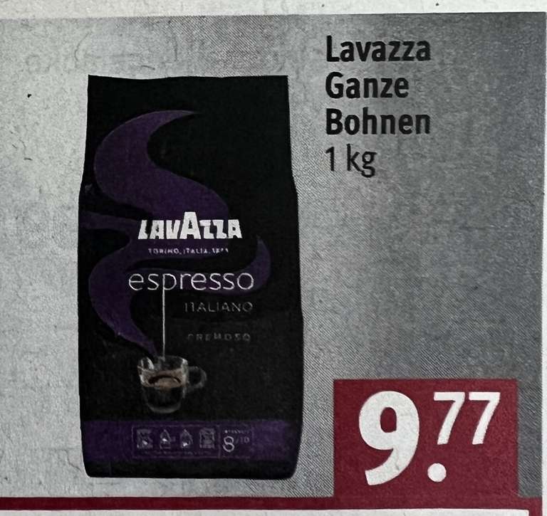 [Rossmann] Lavazza Kaffee verschiedene Sorten 1kg Bohnen für 8.79€ dank 10% Coupon | gültig ab dem 28.08.2023