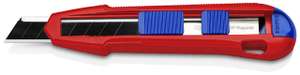 KNIPEX CutiX Universalmesser, mit Stabilisierungsschiene, Klingenverriegelung, 18 mm Abbrechklinge, Cuttermesser (Prime)