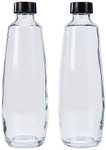 SodaStream DuoPack 1L Glasflasche, Ersatzflaschen geeignet für den SodaStream Wassersprudler DUO, 2x 1L Fassungsvermögen (Prime)