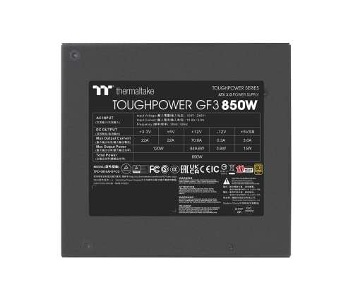 [AMAZON.DE] Netzteil: Thermaltake Toughpower GF3, 850W, 80-Plus-Gold, ATX-3.0, PCIe 5.0, vollmodular