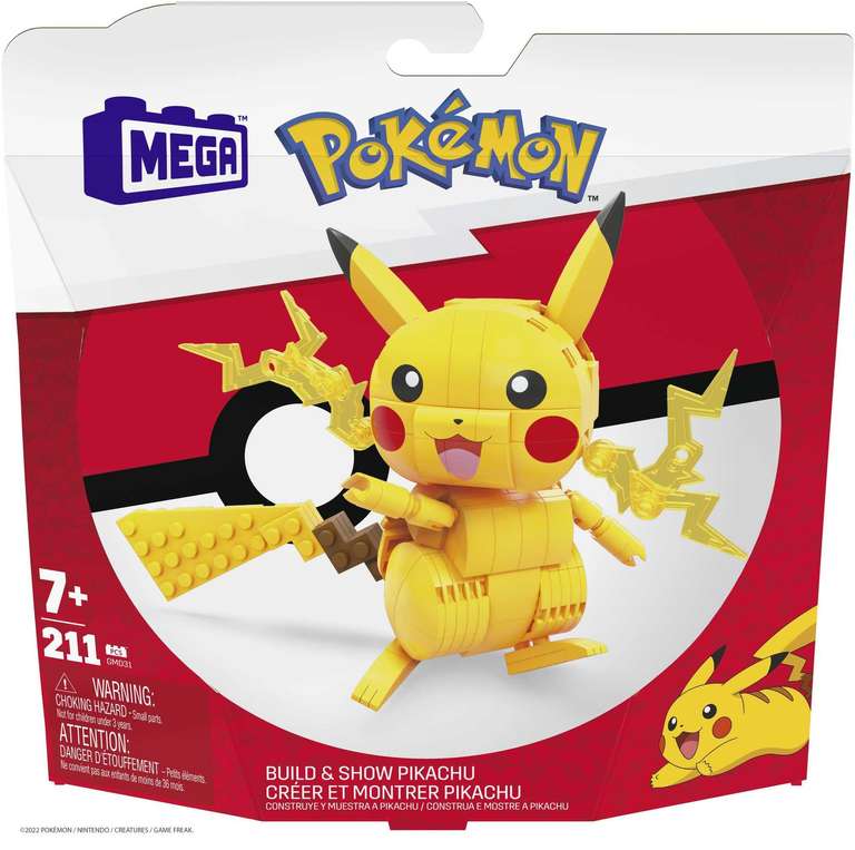 Pokémon Figur Pikachu • 211 Teile • Klemm-Bausteine • Amazon Prime