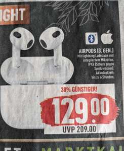[LOKAL Marktkauf Dülmen] Apple AirPods 3. Gen mit Lightning-Case 129€