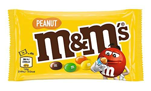 (Sammeldeal) z.B. M&M'S Peanut Beutel, kleine Packungen für unterwegs (24 x 45g) (8,49€ möglich) (Prime Spar-Abo)