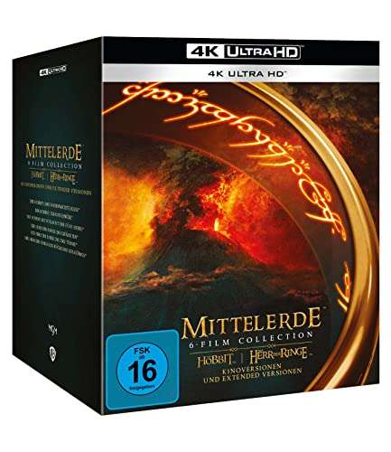Mittelerde 6-Film Collection (4K Ultra HD) Herr der Ringe & Der Hobbit