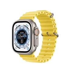 Apple Watch Ultra 49mm [GPS + Cellular, inkl. Ocean Armband gelb] (Erneuert)