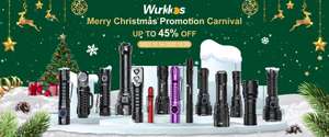 Wurkkos «Merry XMas Promotion Carnival» - u. a. FC11 ab €17,71 - TS21 ab 25,16 - TS25 ab €30,75, WK40 ab €36,35