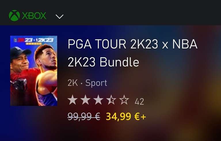 PGA Tour 2k23 & NBA 2k23 Bundle Xbox