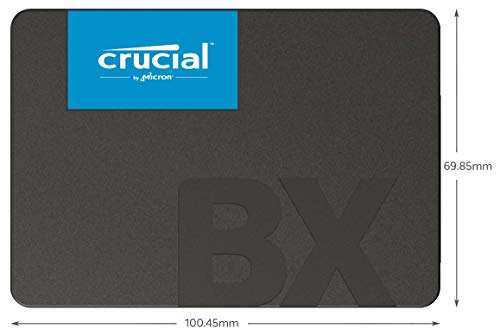 Crucial BX500 2TB 3D NAND SATA 2,5 Zoll Interne SSD - Bis zu 540MB/s - CT2000BX500SSD1