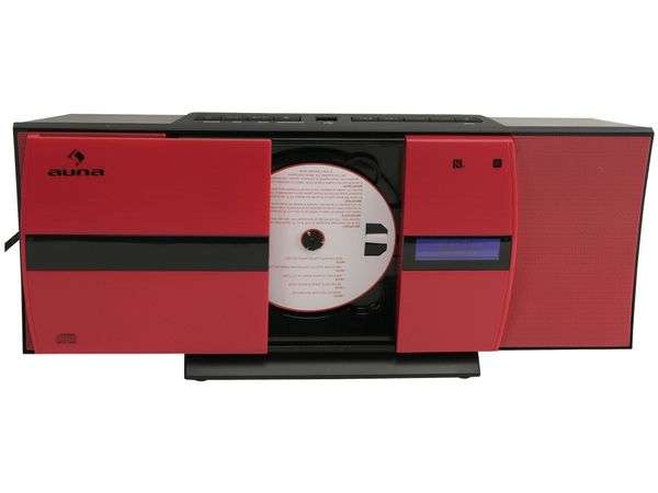 AUNA Stereoanlage V-20 mit CD-Player & Fernbedienung (DAB+, Radio, Bluetooth, USB, AUX, NFC, LED-Display)