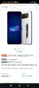 Asus ROG Phone 6 für effektiv 339€ Neu