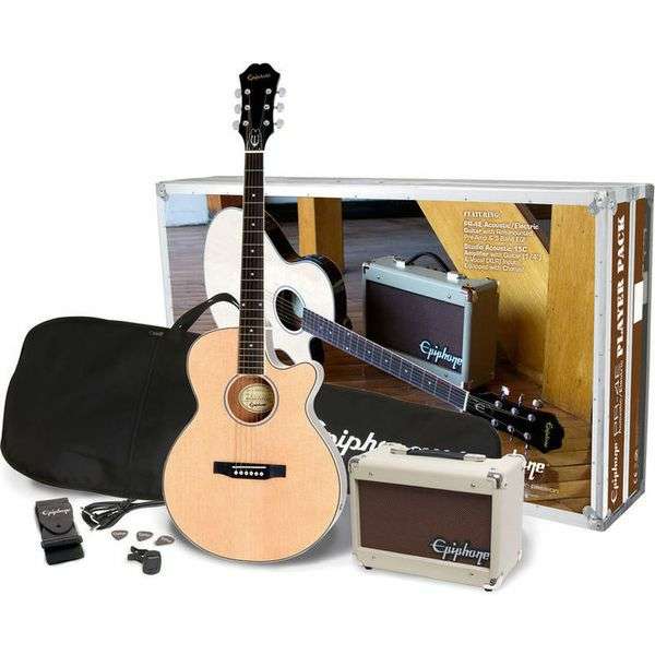 Epiphone PR-4E Acoustic Electric Player Pack Natural, Westerngitarren Komplett-Set für 188€ [Bax-Shop]