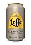 Leffe Blonde, EINWEG (24 X 0.33 l Dose), Blondes Abteibier, Helles Bier aus Belgien | 6,6% vol. | zzgl. 6€ Einwegpfand [Prime oder Spar-Abo]