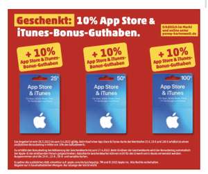iTunes 10% Bonusguthaben Penny Kartenwelt und offline