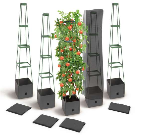 Gutes Angebot für Ranktöpfe für alle Hobbygärtner / 5er Set Pflanzenturm Maxitom