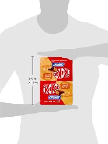 KITKAT CHUNKY Peanut Butter Schokoriegel, Knusper-Riegel mit Erdnusscreme & knuspriger Waffel, 24er Pack (24 x 42g) Prime Sparabo Spar-abo
