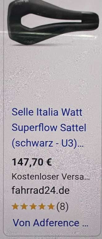 Triathlon Sattel: SELLE ITALIA Saddle WATT Kit Carbonio Superflow U3 Black (723956)