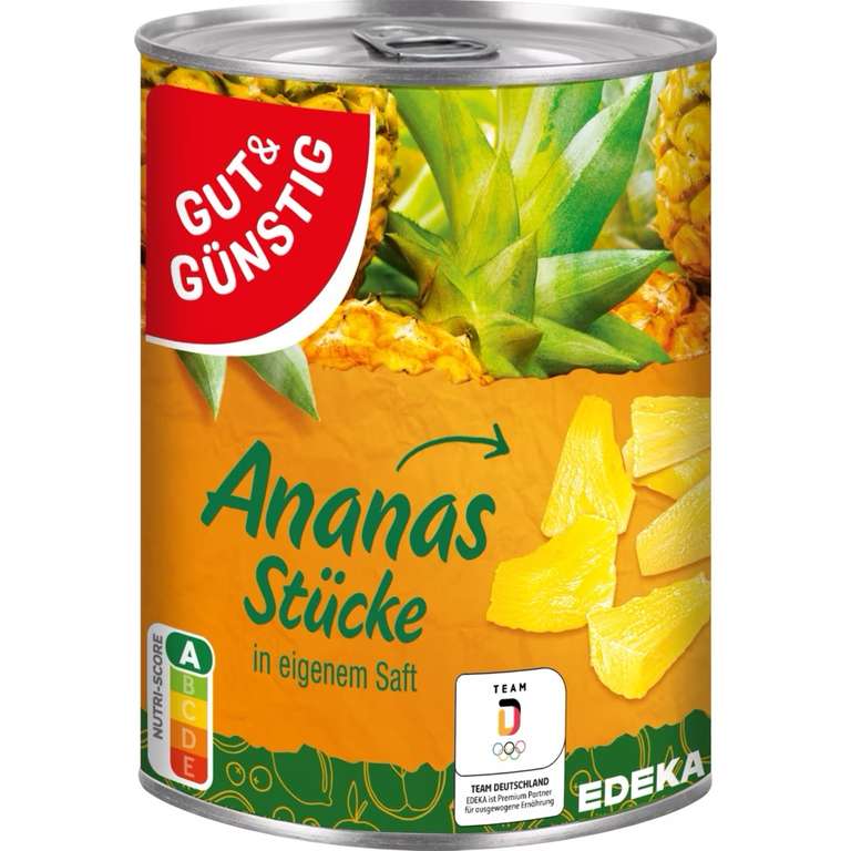 GUT&GÜNSTIG Ananas bundesweit für 1,-€/Dose bei EDEKA & Co.