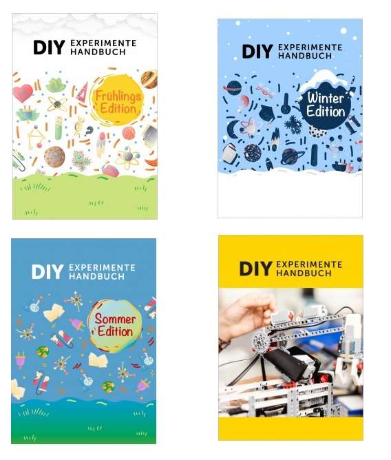 4 kostenlose DIY Experimente Handbücher (Print nur für Österreich!!! und digital für alle) - Insgesamt 500 Seiten - Nicht nur für Kinder