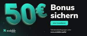 Scalable Capital & Shoop 50 € Cashback + 50 € Bonus für die valide Eröffnung eines Kontos