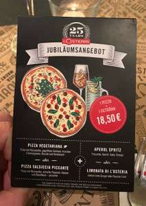 L'Osteria JUBILÄUMSANGEBOT Pizza+Getränk 18,50€