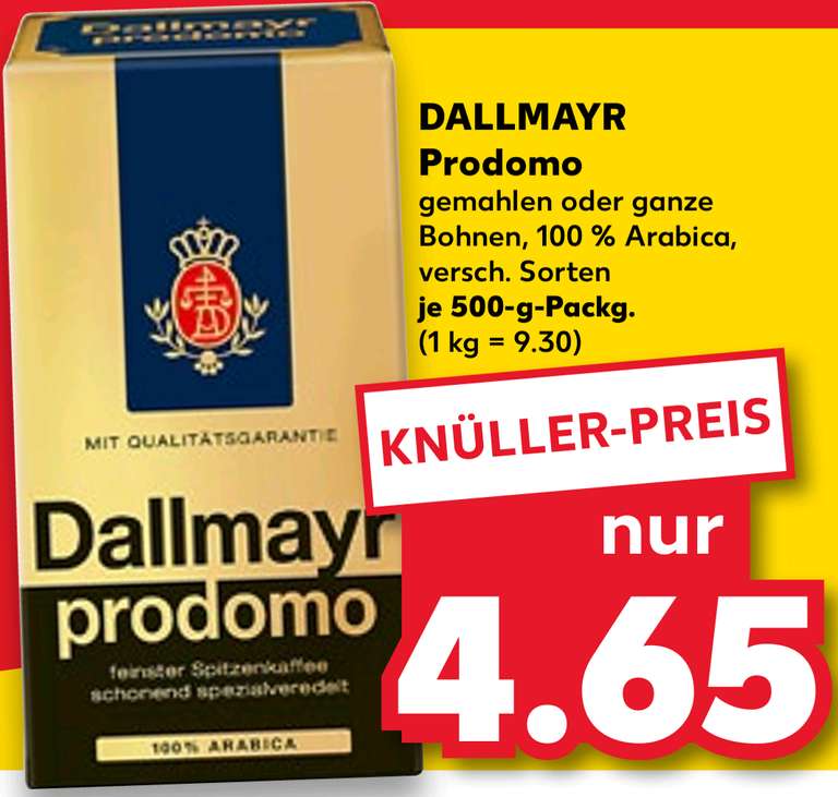 Dallmayr Prodomo / Deutschlandweit günstigster Preis [Kaufland]