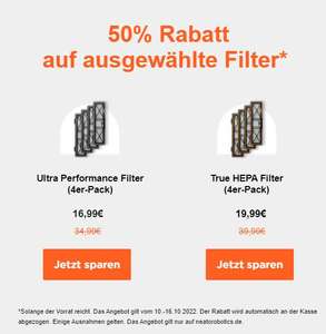 Neato True HEPA-Filter & Ultra-Performance-Filter