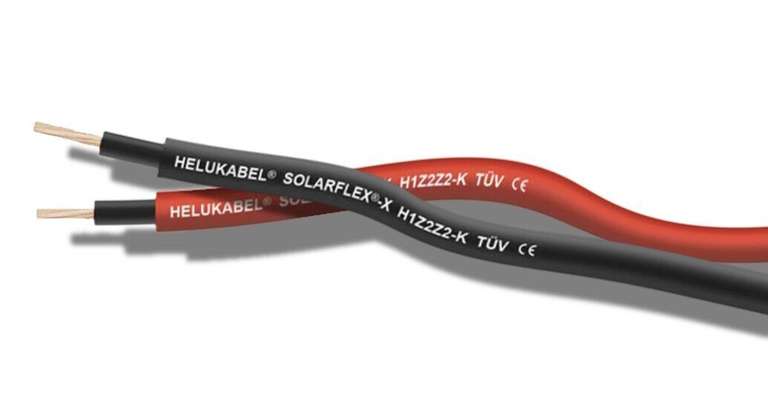 Solarkabel Verlängerungskabel bis 50 m in rot/schwarz 4mm2 6mm2 / deutscher Hersteller Helukabel / MC4 Stecker