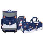 MUWO Kinder Schulranzen Set 5-tlg. | 5 verschiedene Designs bestehend aus Schulranzen, Sportbeutel- & Tasche, Feder-& Schlampermäppchen