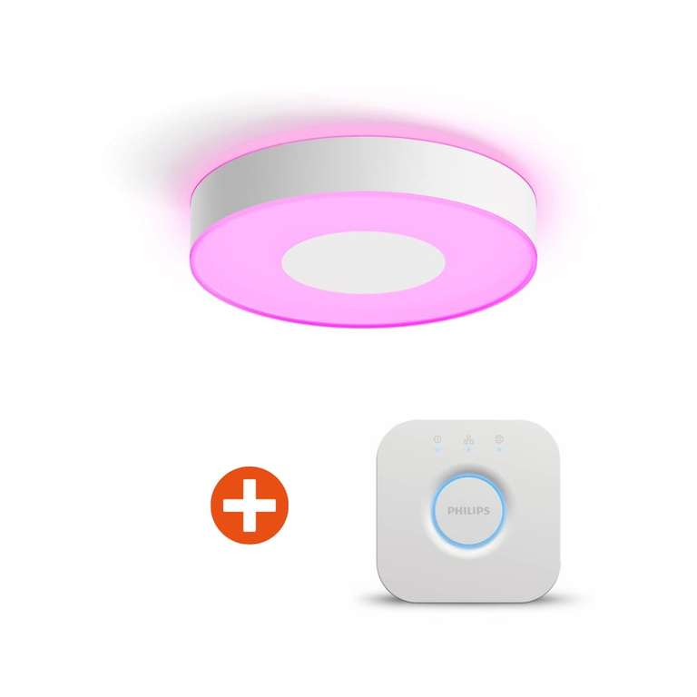 Philips Hue Sale bei cyberport | z.B. Philips Hue White and Color Ambiance Infuse M weiß (Deckenleuchte, 2400lm) + Philips Hue Bridge