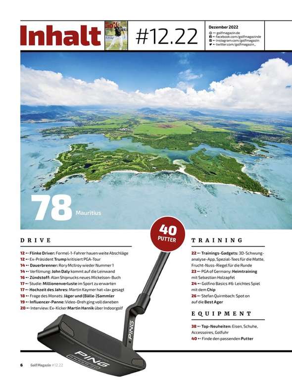 Golf Magazin Abo (12 Ausgaben) für 103 € mit 95 € BestChoice- oder 100 € Zalando-Gutschein als Prämie