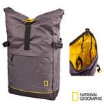 NATIONAL GEOGRAPHIC 25L Wander-/ Camping-Rucksack Rolltop mit Laptopfach, verborgene Tasche für Wertsachen (100% recyceltes Polyester)