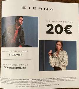 20-EUR-Gutschein Eterna (online), MBW 79 EUR