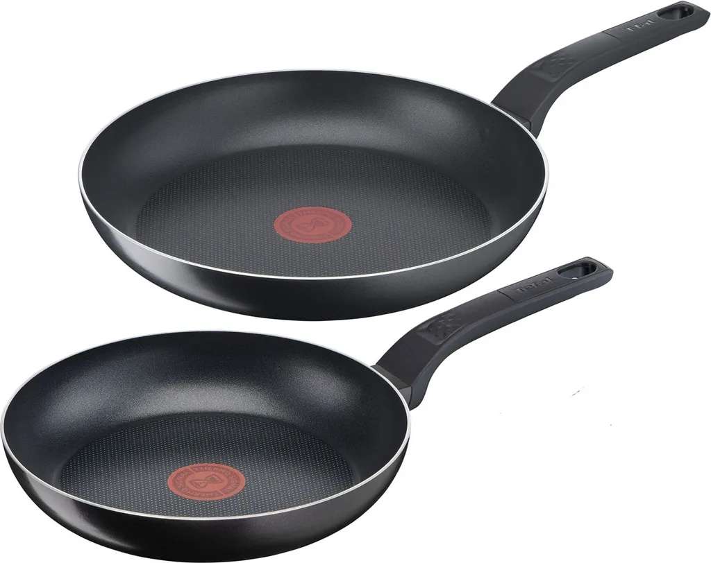 Tefal Easy Cook & Clean Bratpfannen-Set 24/28 cm, Schwarz
