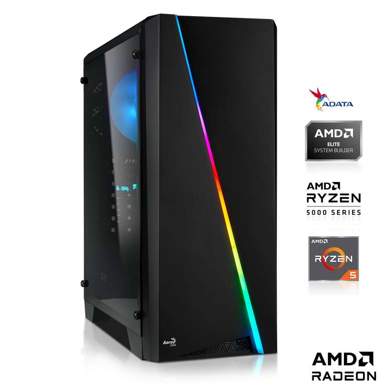 GAMING PC AMD Ryzen 5 5500 6x3.60GHz, 16GB DDR4, RX 6700 10GB, 500GB M.2 SSD