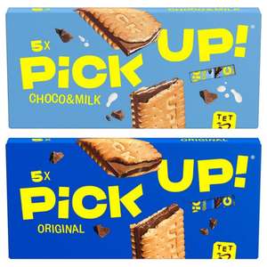 PiCK UP! Original, Riegel mit knackiger Milchschokoladentafel oder zarter Milchcreme 5 x 28g (1,18€ möglich) (Prime Spar-Abo)