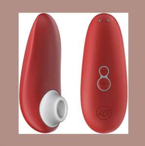 [Prime] Womanizer Starlet 2 Klitoris-Sauger Cherry Red - 4 Intensitätsstufen - Auflege-Vibrator | mit Loovara Gleitgel - Rot