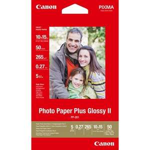 Canon PP-201 Glossy II Fotopapier Plus 10 x 15 cm – 50 Blatt | Auch andere Formate | Verfügbar | VK-frei ab 30Eur
