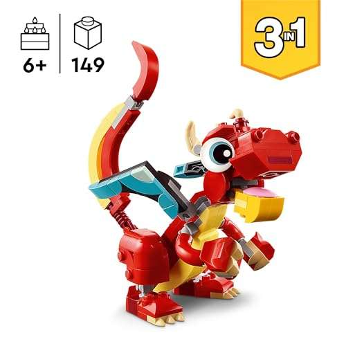 LEGO Creator 3 in 1 - Roter Drache (31145) für 6,99 Euro [Amazon Prime]
