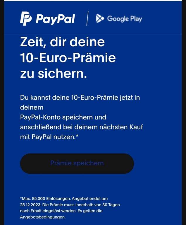 PayPal schenkt dir 10 Euro! (personalisiert)